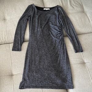 Fitted Longsleeve Loft Dress in Heathered Dark Gray, size MP